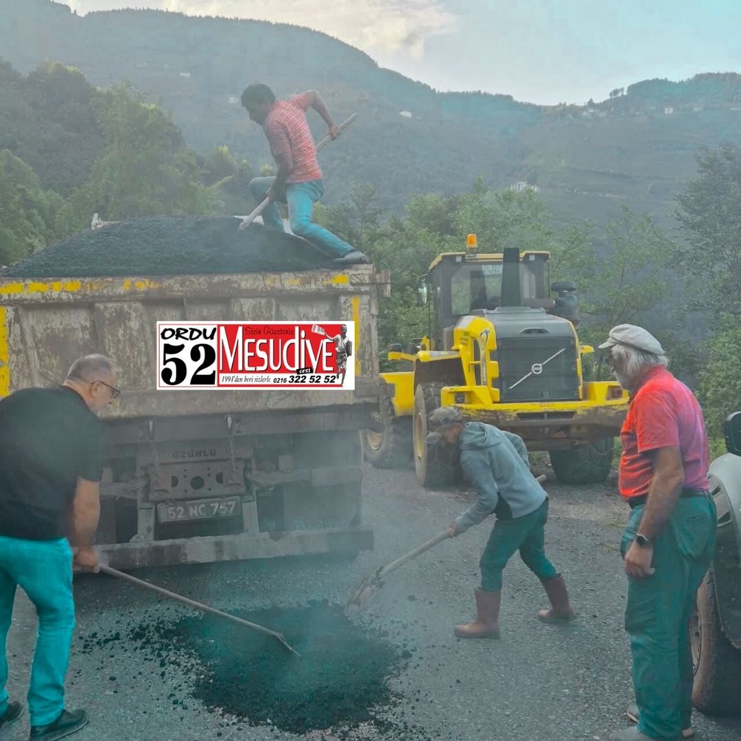 DARICABAŞI KÖYÜ YOLUNA ASFALT YAMA YAPILIYOR
