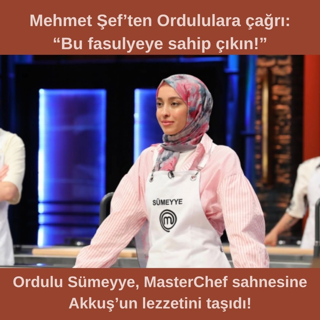 Mehmet Şef’ten Ordululara çağrı: “Bu fasulyeye sahip çıkın!”