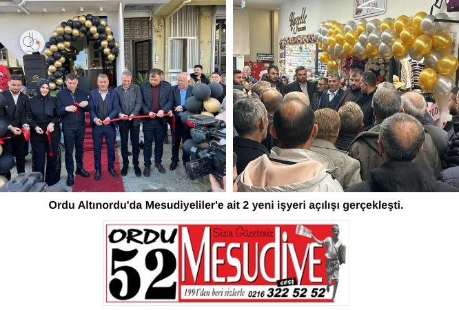 ORDU'DA 2 YENİ İŞYERİ AÇILDI